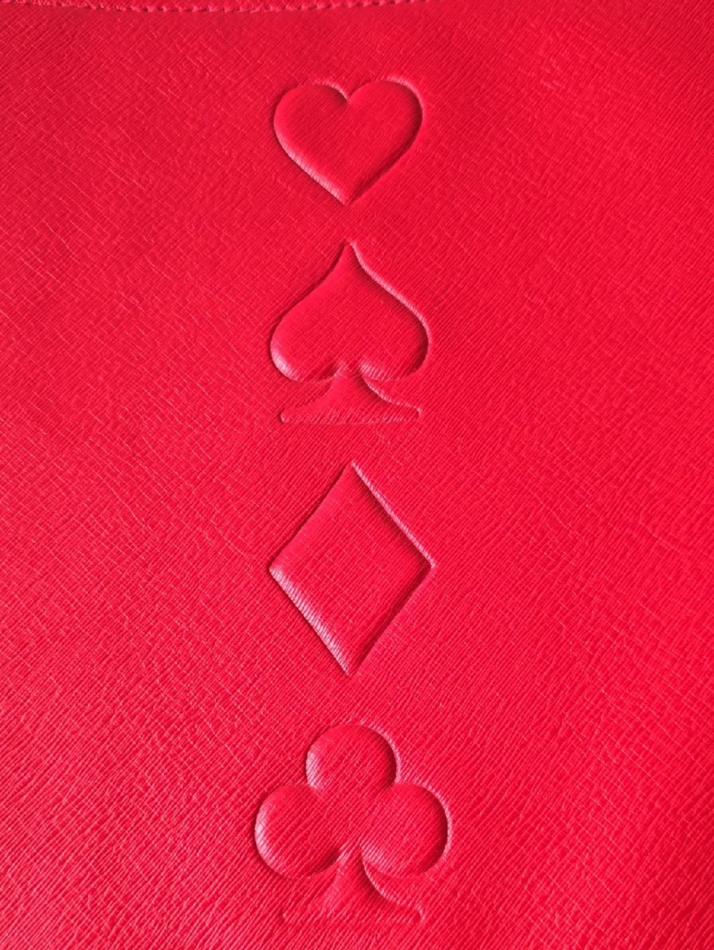 Estée Lauder Red Cosmetic Case Playing Card Red Embossed Card Suit Tote Bag